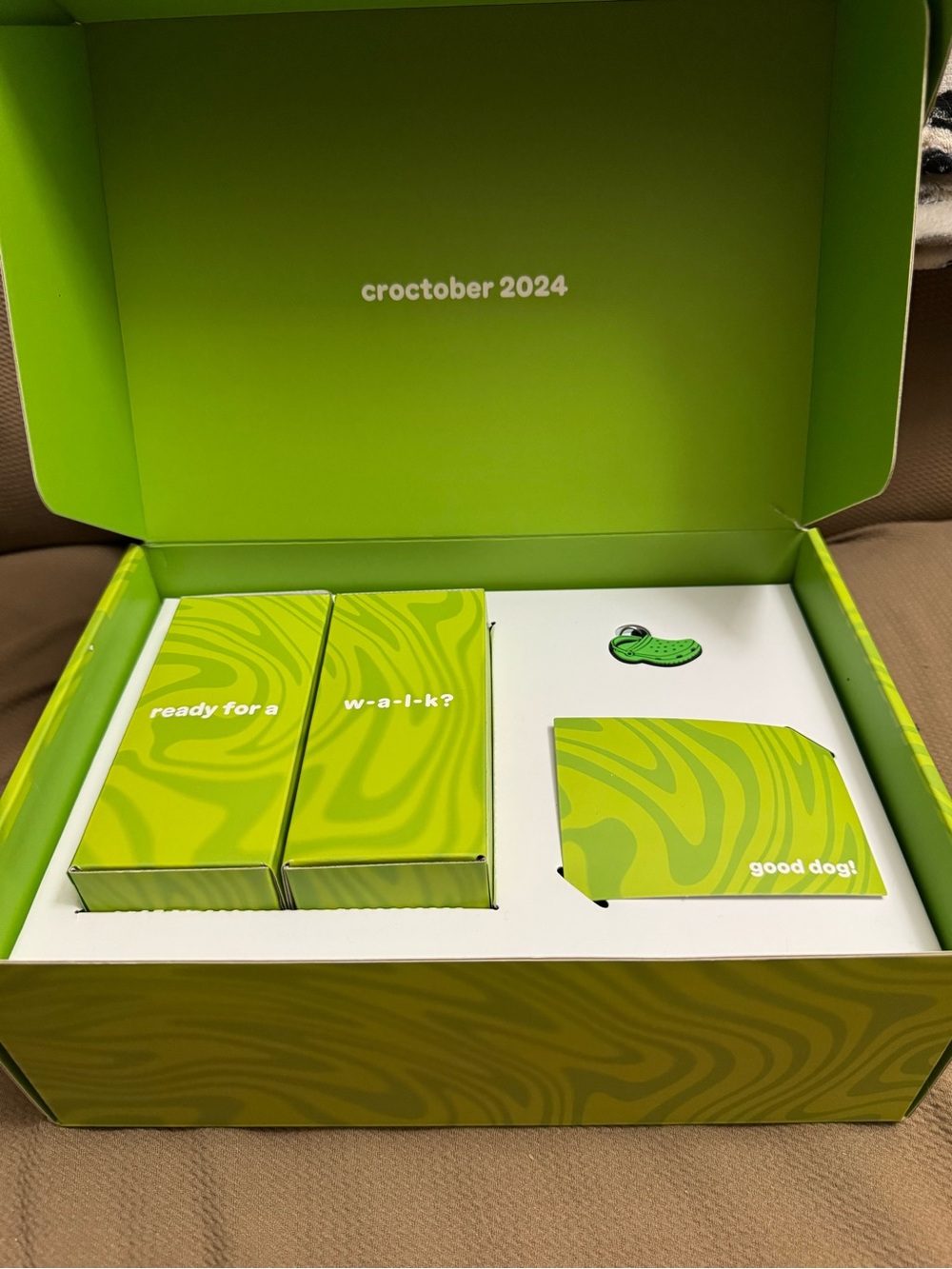 Bark Lime Green Swirl Box